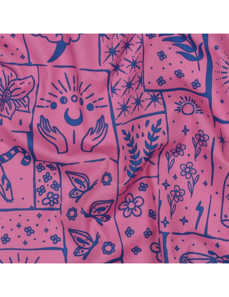 Baumwoll-Popeline-Stoff - Mystic rosa Hintergrund