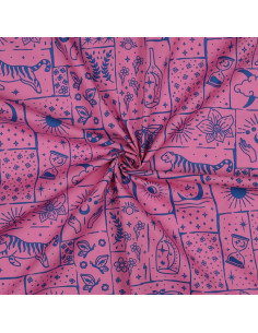 Baumwoll-Popeline-Stoff - Mystic rosa Hintergrund