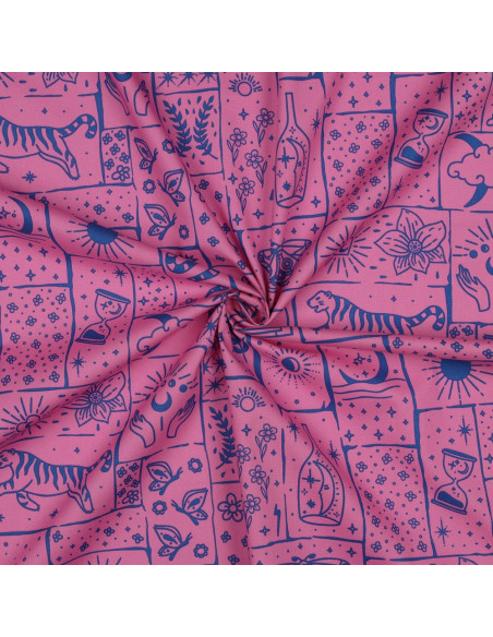 Baumwoll-Popeline-Stoff - Mystic rosa Hintergrund