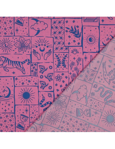 Baumwoll-Popeline-Stoff - Mystic rosa Hintergrund
