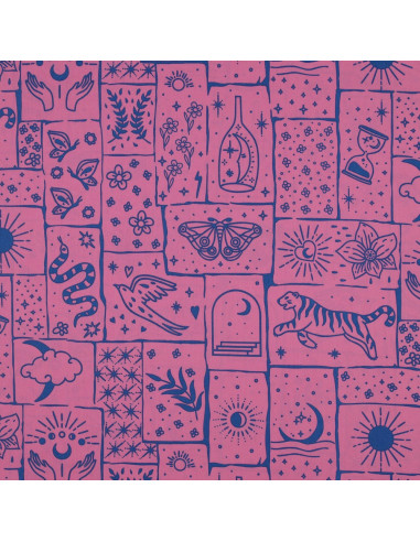 Baumwoll-Popeline-Stoff - Mystic rosa Hintergrund