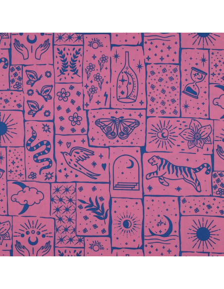Baumwoll-Popeline-Stoff - Mystic rosa Hintergrund