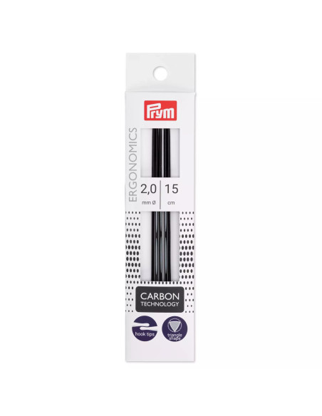 Prym Ergonomics Karbonstricknadeln mit zwei Spitzen