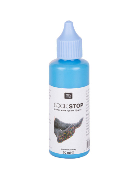 Rutschfeste Latexflasche für Socken - Blau