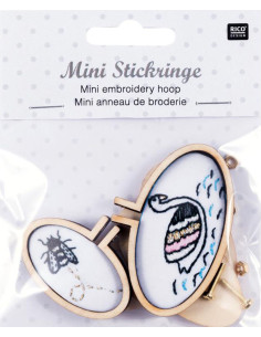 Mini ovale Stickrahmen aus Holz für Stickerei 45 und 62 mm