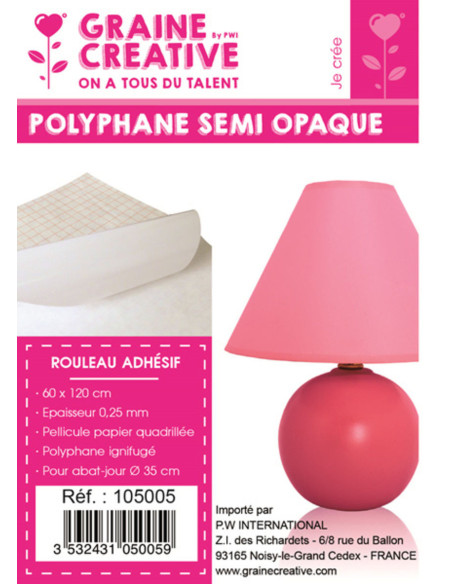 Gitterförmige, selbstklebende Polyphane-Rolle - Halbtransparent