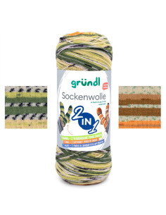 Sockenwolle 2 in 1 Gründl 2