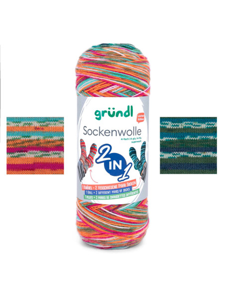 Hot Socks Wolle Farbe Gründl