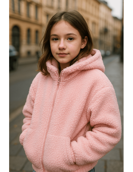 Fleece-Stoff - Babyrosa