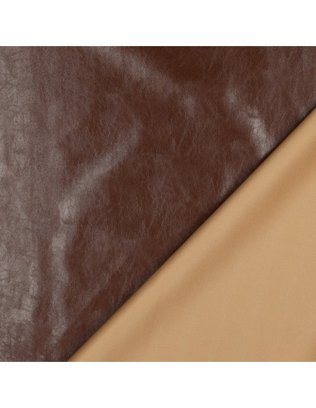 Glänzender Stretch-Kunststoffstoff für Bekleidung - Braun