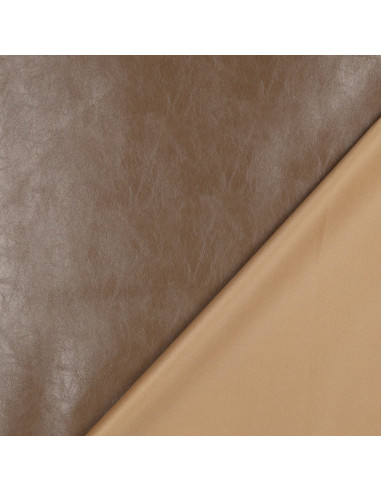 Glänzender Stretch-Kunststoff für Bekleidung - Sepia