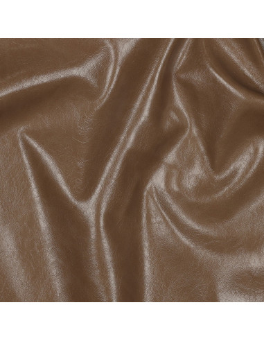 Glänzender Stretch-Kunststoff für Bekleidung - Sepia