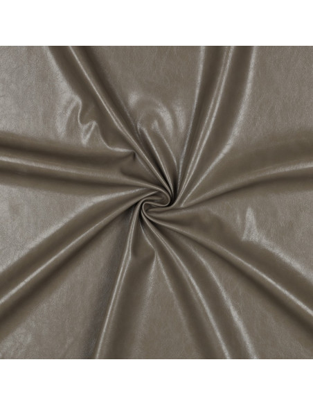 Glänzender Stretch-Kunststoffstoff für Bekleidung - Taupe