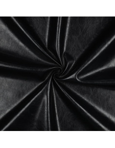 Glänzender Stretch-Kunststoff für Bekleidung - Schwarz