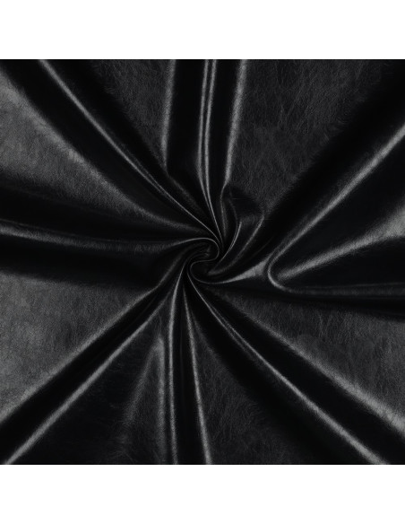 Glänzender Stretch-Kunststoff für Bekleidung - Schwarz
