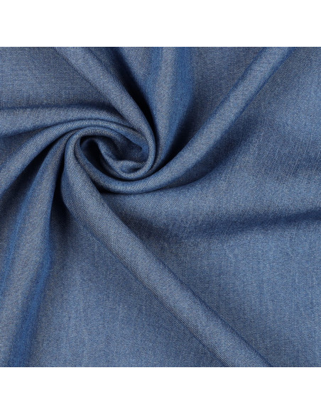 Tencel-Denimstoff - Mittelblau