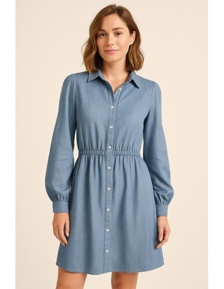 Tencel-Denimstoff - Hellblau