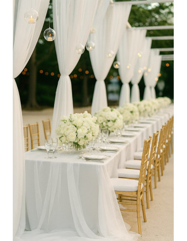 Organza-Stoff - Ecru