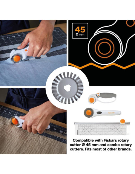 Fiskars Zickzack-Rotationsklinge Ø45 mm
