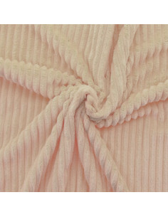 Minky-Stoff mit breiten Rippen - Beige