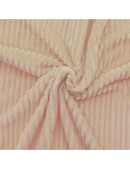 Minky-Stoff mit breiten Rippen - Beige