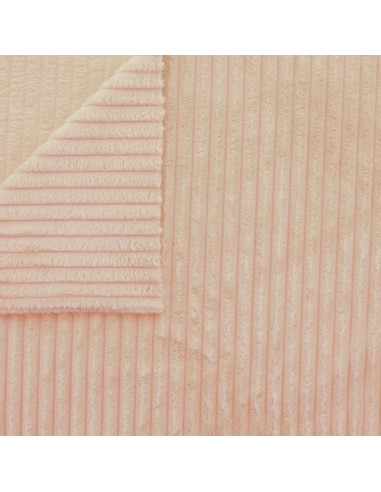 Minky-Stoff mit breiten Rippen - Beige