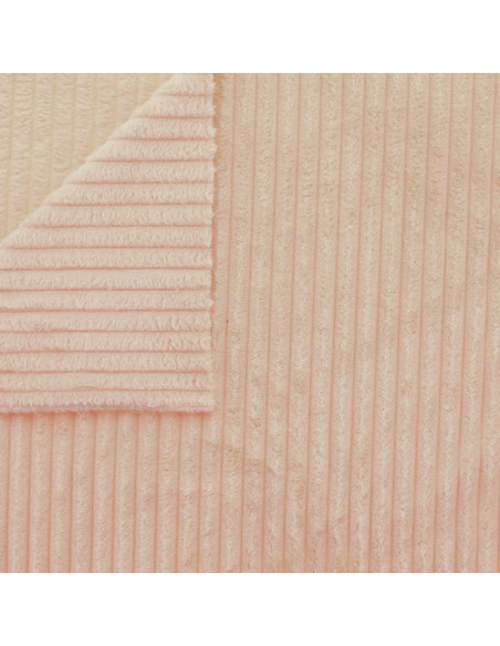 Minky-Stoff mit breiten Rippen - Beige