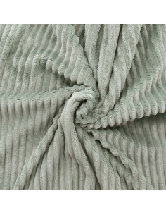 Minky-Stoff mit breiten Rippen - Khaki