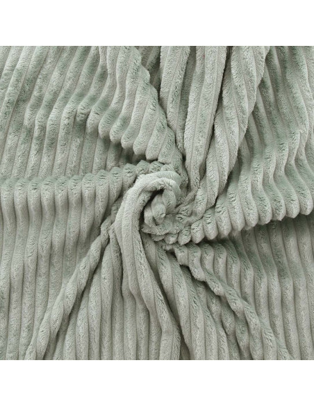 Minky-Stoff mit breiten Rippen - Khaki