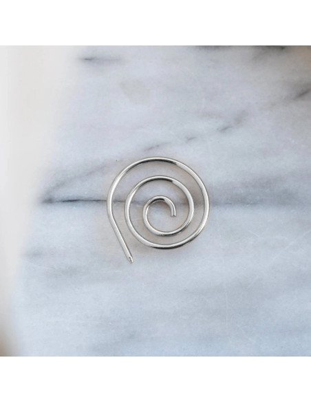 Spiral Maschenstopper für Stricken - Silber