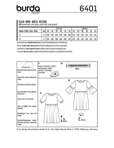 Kleid Schnittmuster - Burda 6401 2