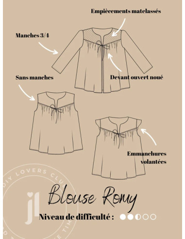 Blusenschnittmuster Romy - Joli Lab