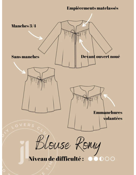 Blusenschnittmuster Romy - Joli Lab