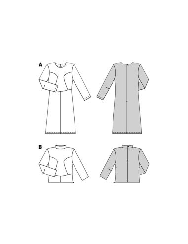 Kleid- und T-Shirt-Schnittmuster - Burda 5677