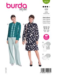 Kleid- und Blusenmuster - Burda 5678