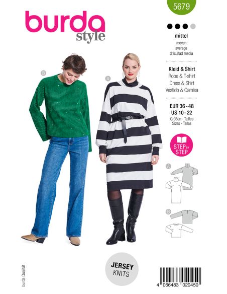 Pullover-Schnittmuster - Burda 5679