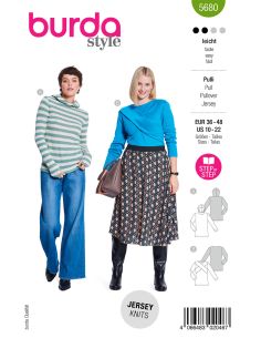 Pullover- und T-Shirt-Schnittmuster - Burda 5680
