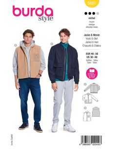 Jacken- und Westen-Schnittmuster - Burda 5681