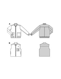 Jacken- und Westen-Schnittmuster - Burda 5681 2