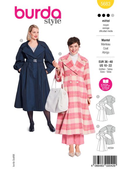 Mantelschnittmuster - Burda 5683