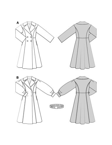 Mantelschnittmuster - Burda 5683