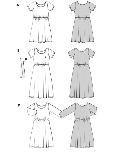 Kleid Schnittmuster - Burda 5686