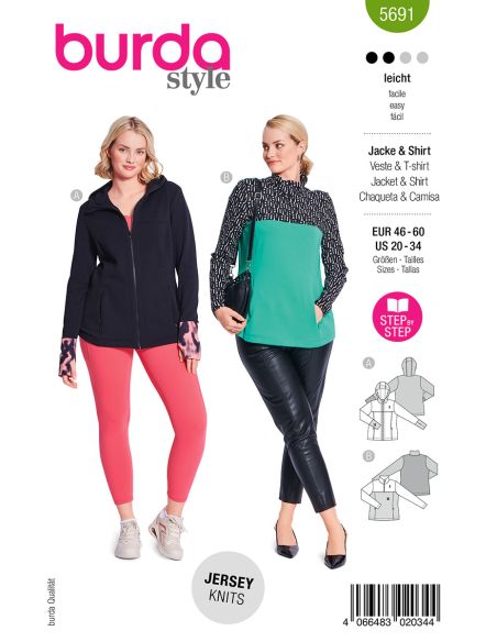 T-Shirt-Schnittmuster - Burda 5691