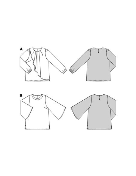Blusenschnittmuster - Burda 5692