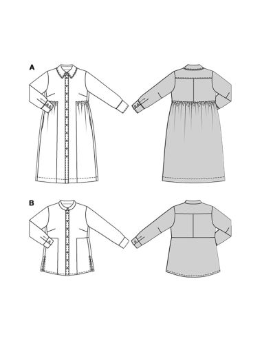 Kleid- und Blusenmuster - Burda 5693