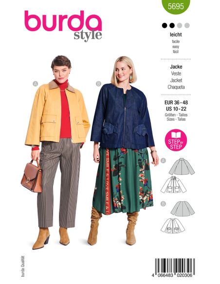 Jackenschnittmuster - Burda 5695