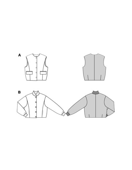 Weste Schnittmuster - Burda 5698