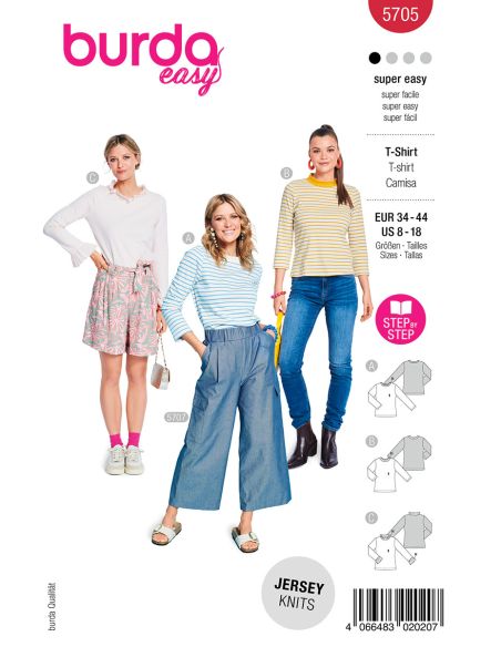 T-Shirt-Schnittmuster - Burda 5705
