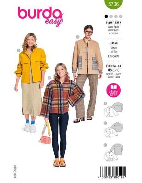Jackenschnittmuster - Burda 5706