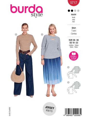 T-Shirt-Schnittmuster - Burda 5717